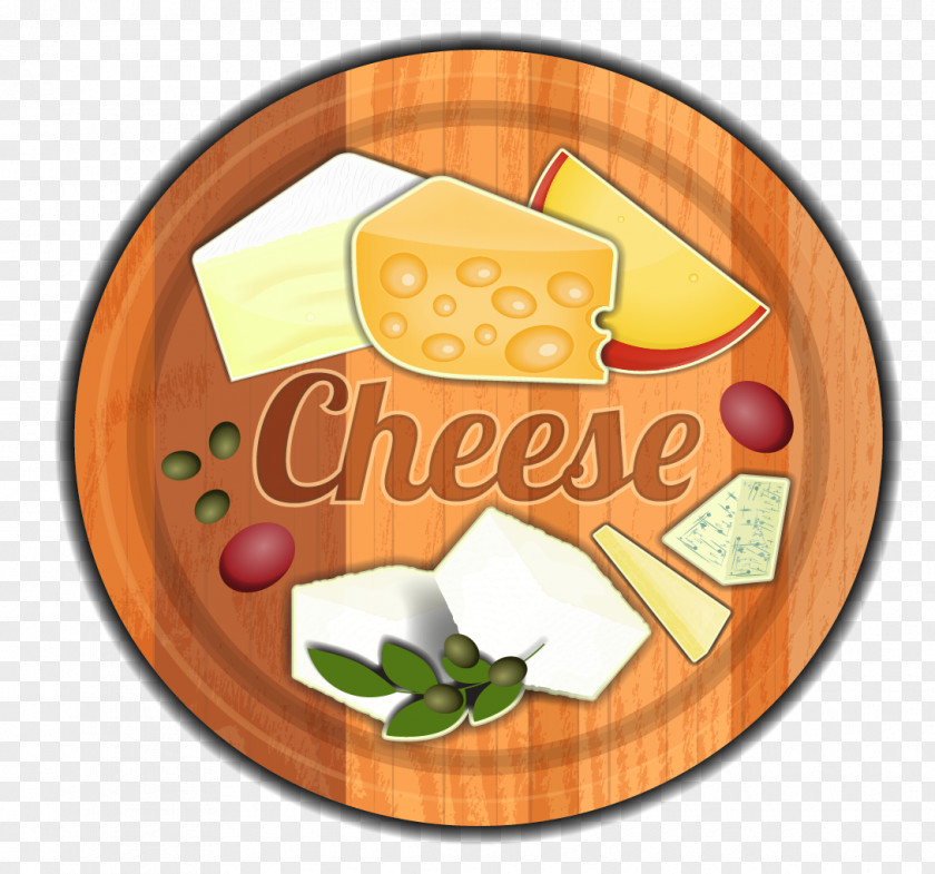 Vector Cheese Platter Clip Art PNG