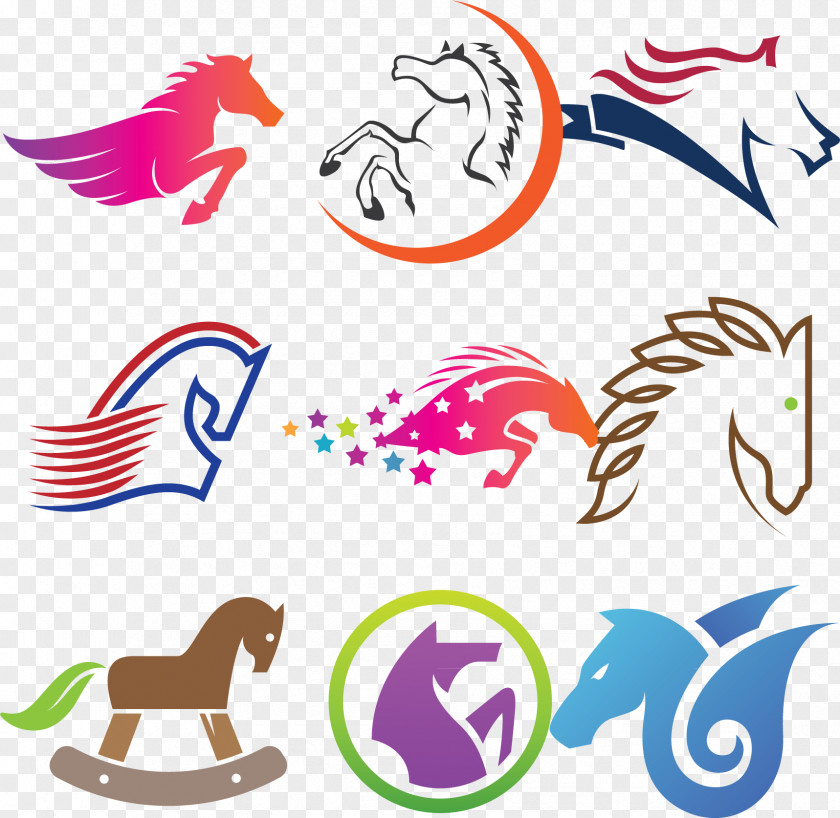 Creative Vector Horse Logo Design Euclidean Clip Art PNG