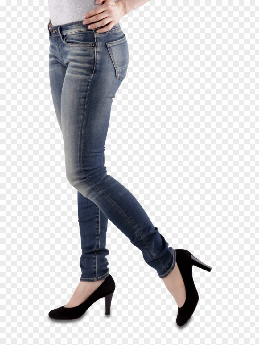 Jeans Denim Waist Leggings PNG