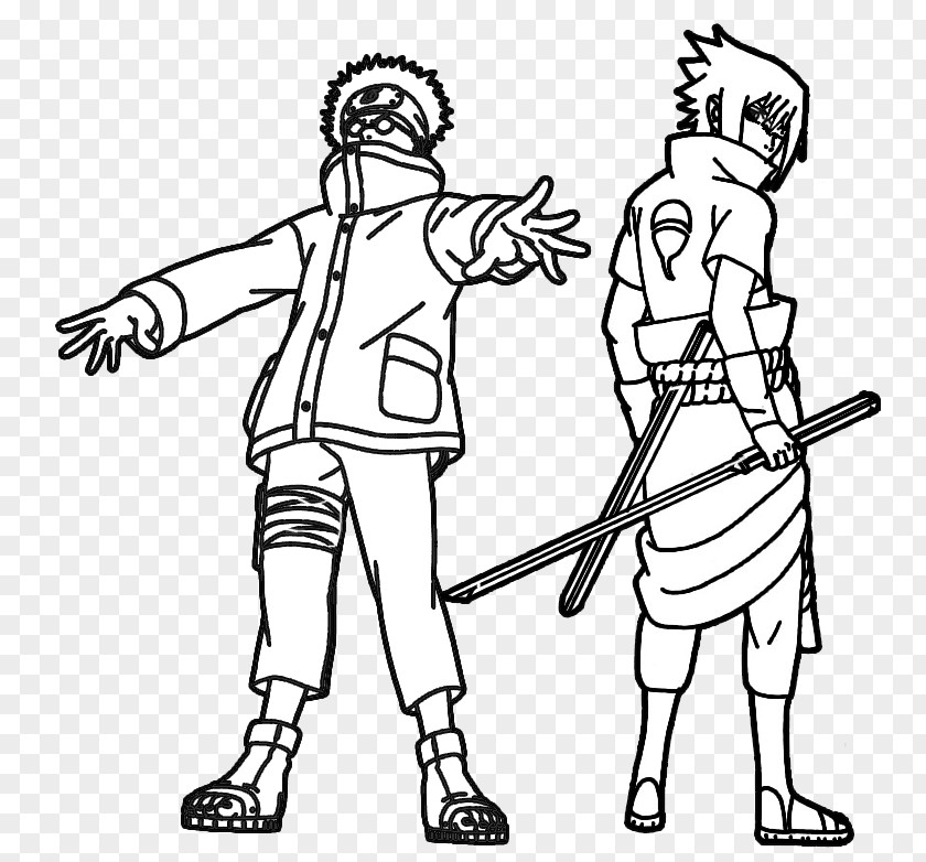 Lunares Sasuke Uchiha Line Art Character Clip PNG