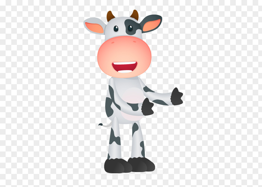 Big Cow Holstein Friesian Cattle Cartoon Clip Art PNG