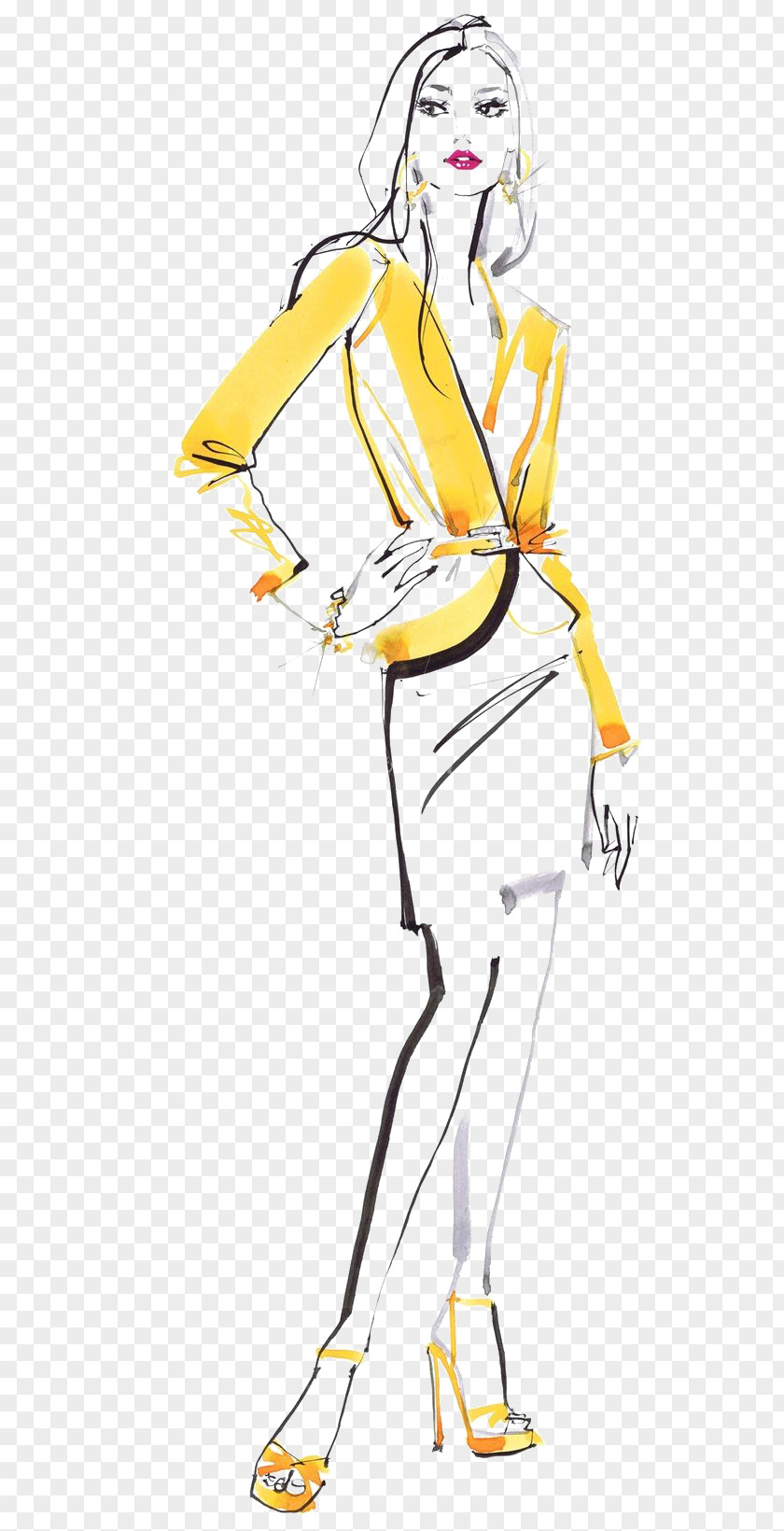 Girls Fashion Illustration Drawing Illustrator PNG