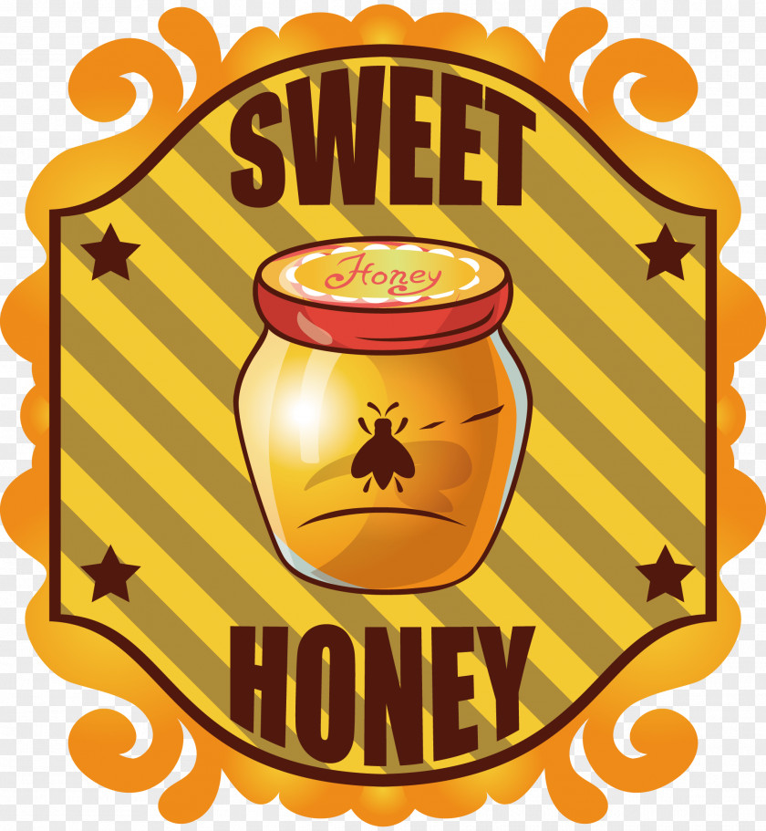 Honey Vector Bee Label Sticker PNG