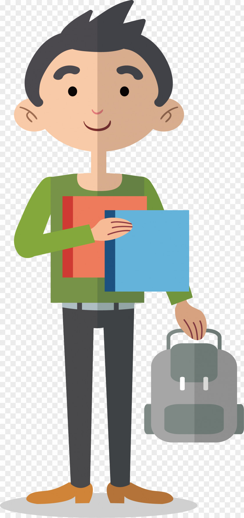 The Boy With Bag Drawing Clip Art PNG
