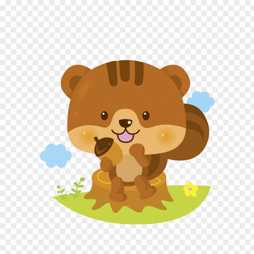 Cute Squirrel Illustration PNG