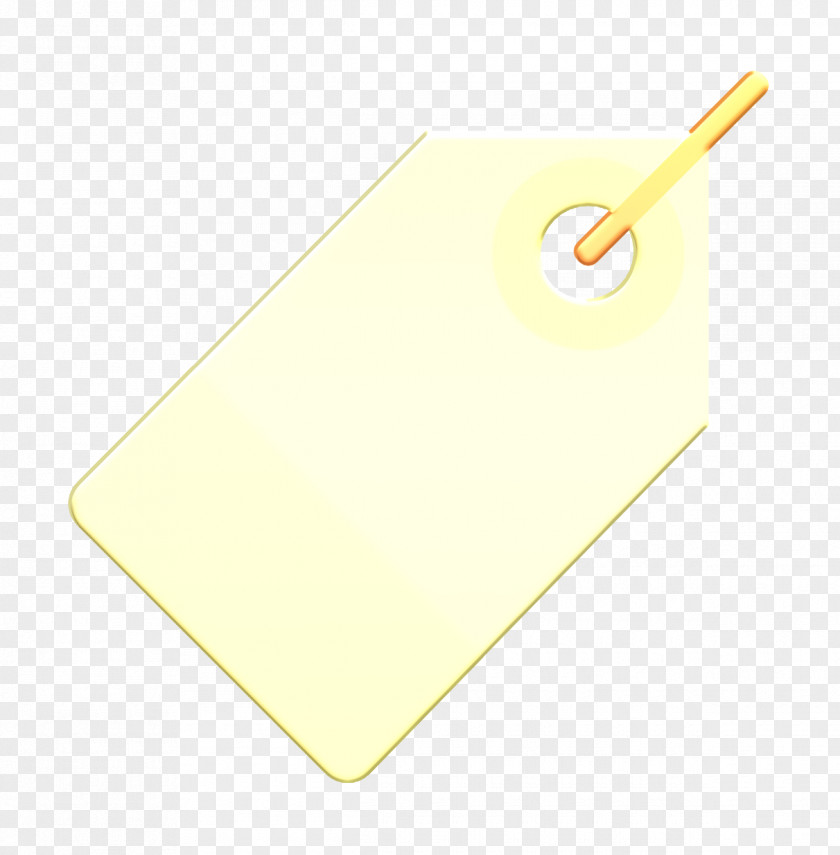 Rectangle Yellow Tag Icon Price Business PNG