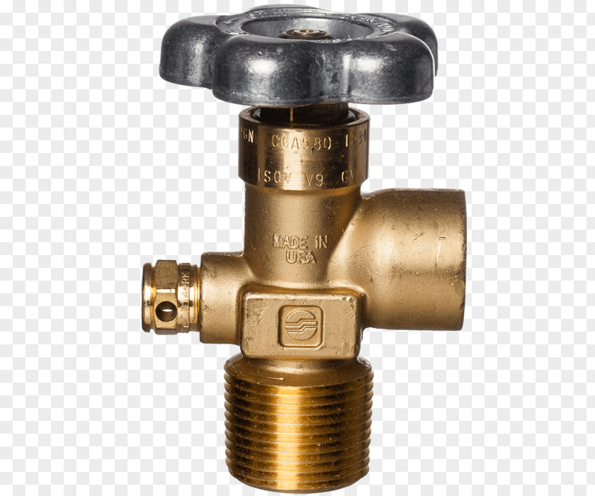 Brass Valve Gas Cylinder Compressed Association PNG