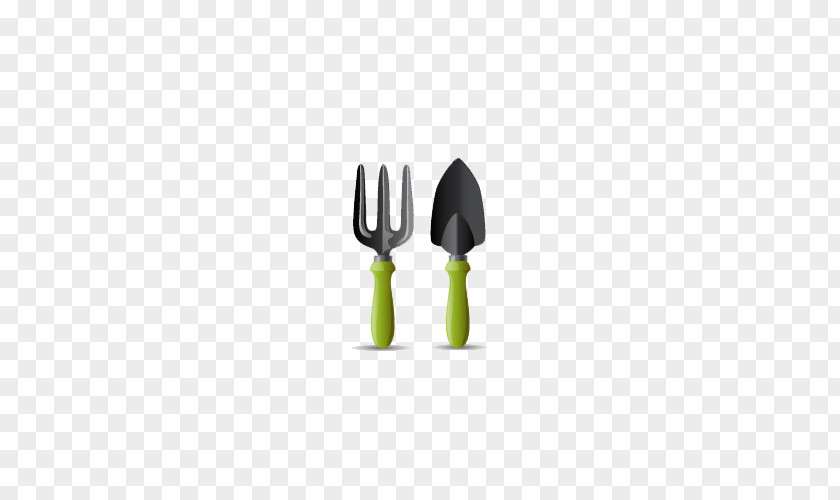 Hand-painted Hand Shovel And Fork PNG