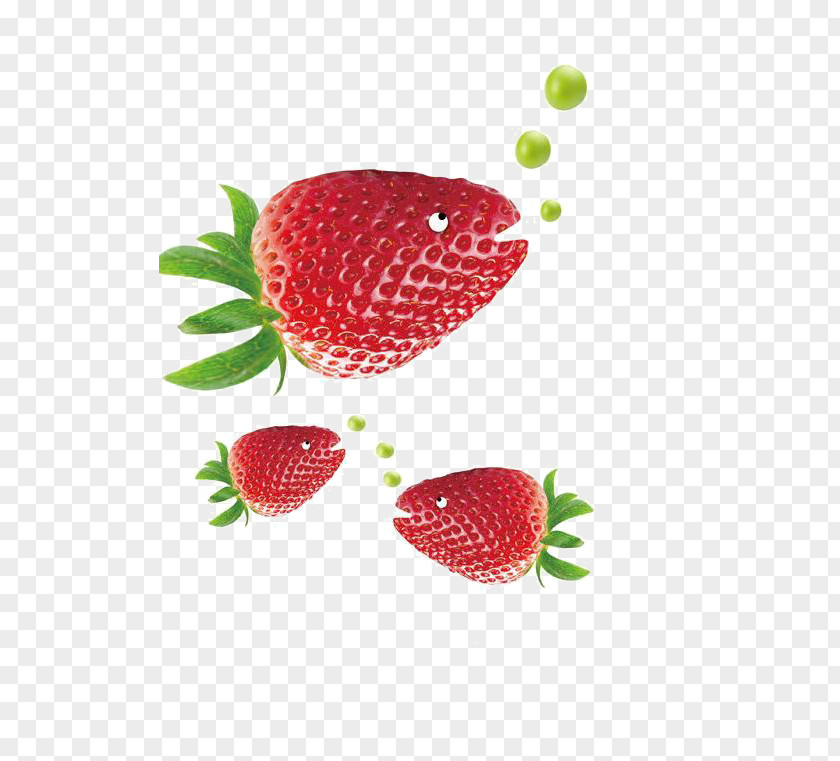 Strawberry Goldfish Ice Cream Aedmaasikas U852cu679c Poster PNG