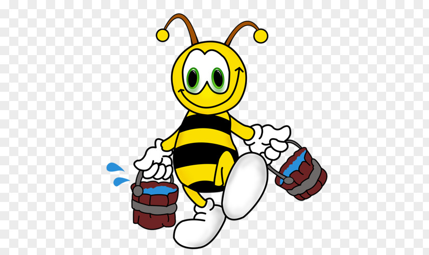 Smiley Honey Bee Clip Art PNG