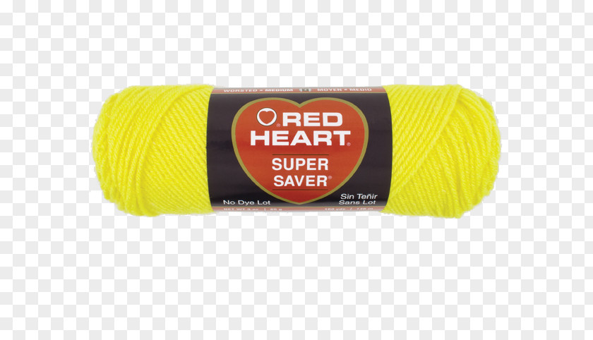 Shiny Yellow Red Heart Super Saver Yarn Fiber Blue PNG