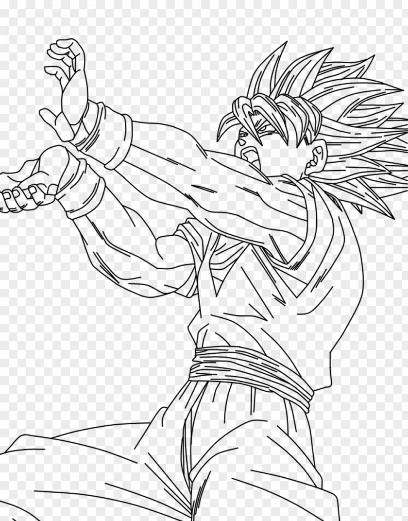 Goku Vegeta Line Art Dragon Ball Z: Ultimate Tenkaichi Black And White PNG