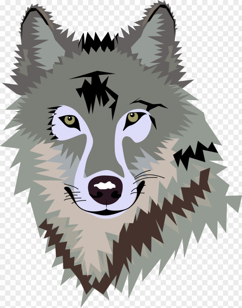 Painted Wolf Gray Clip Art PNG