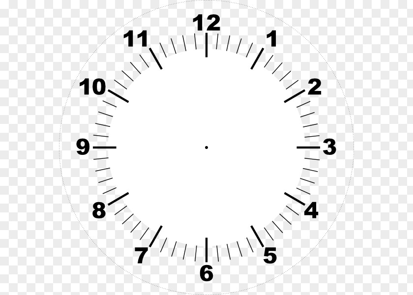 Blank Clock Face Printable Clip Art PNG