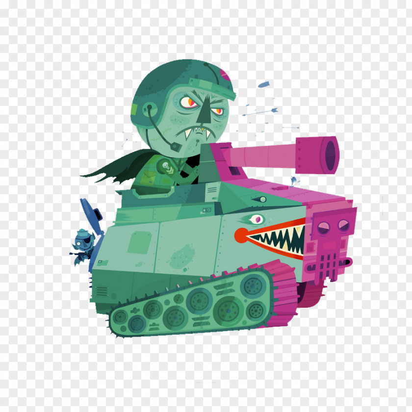 Cartoon Soldier Open Tanks PNG