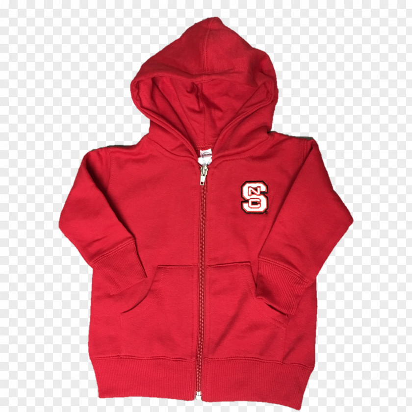Red Zipper Jacket Hoodie North Carolina State University NC Wolfpack Onesie Clothing PNG