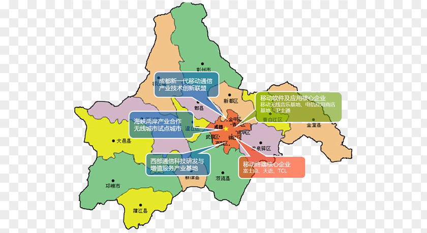 Chengdu Communications Point Map Zengcheng District Shanghai Northwest China Western PNG