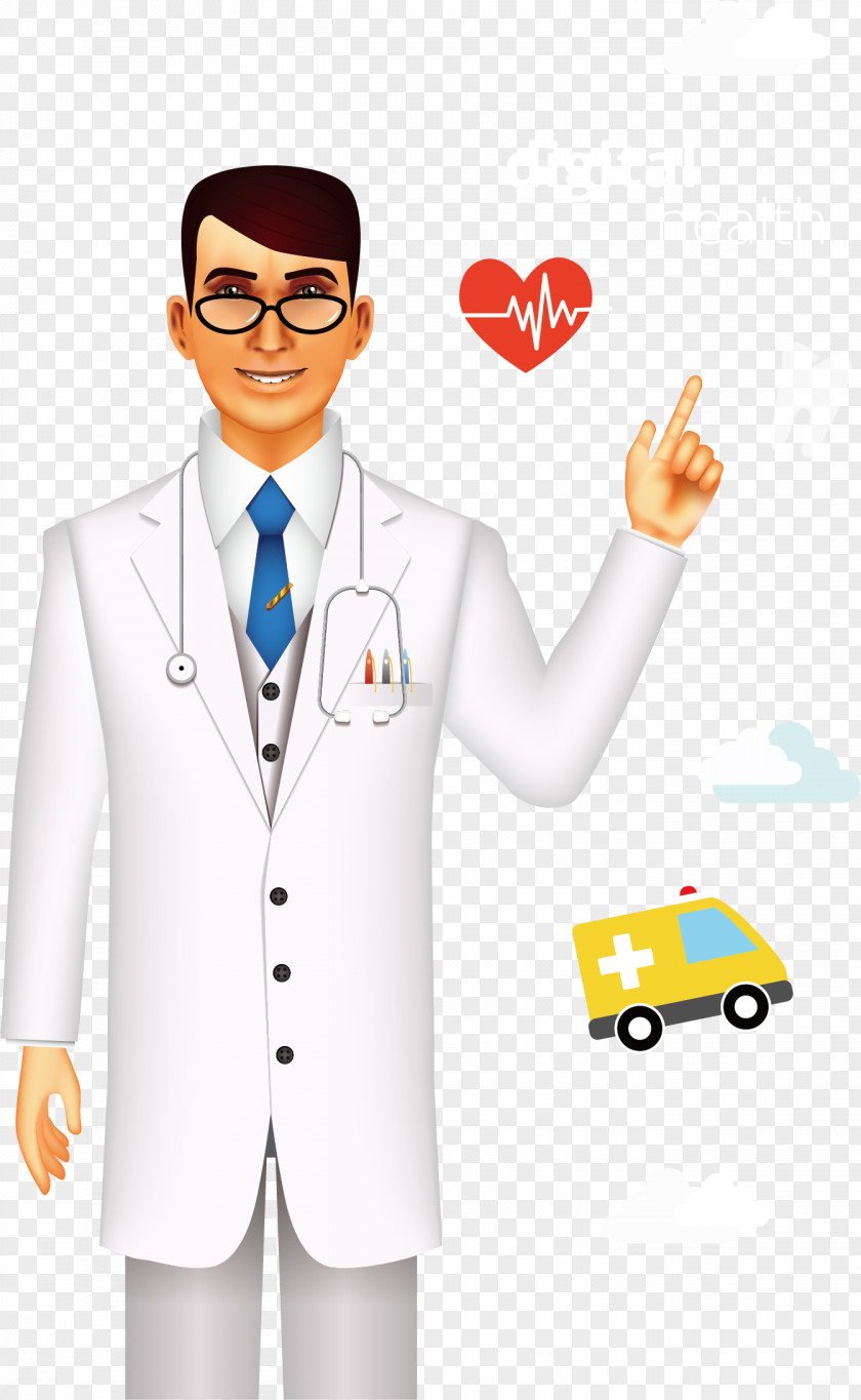 Doctor Element Cartoon Physician PNG