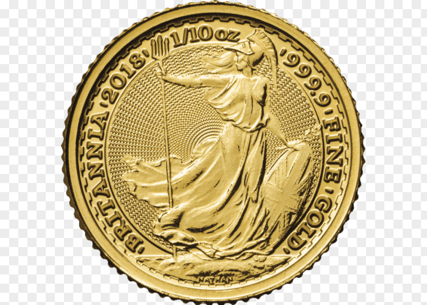Gold Royal Mint Britannia Bullion Coin PNG