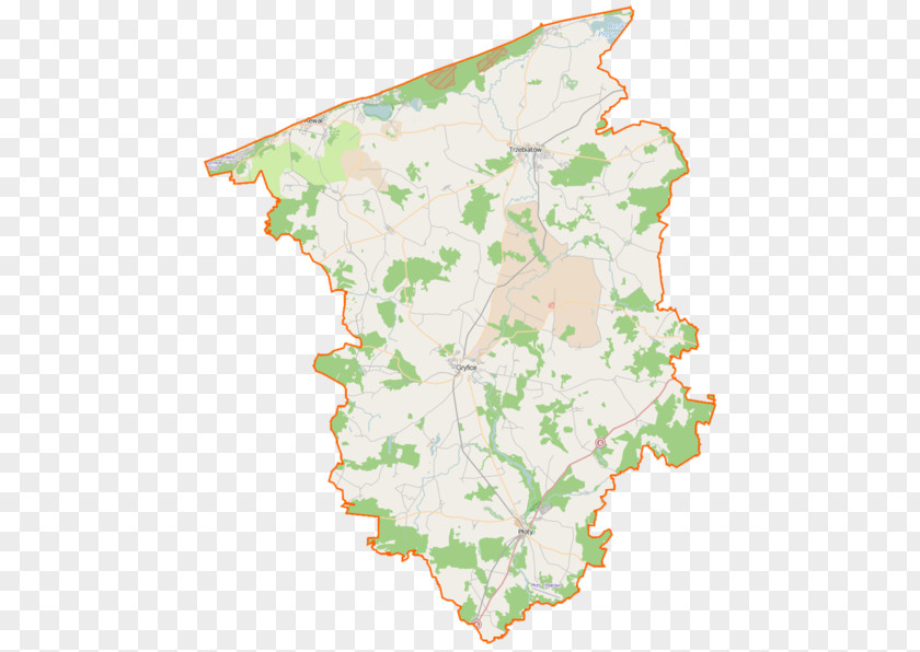 Map Gmina Brojce Dalimierz, Gryfice County Rewal PNG