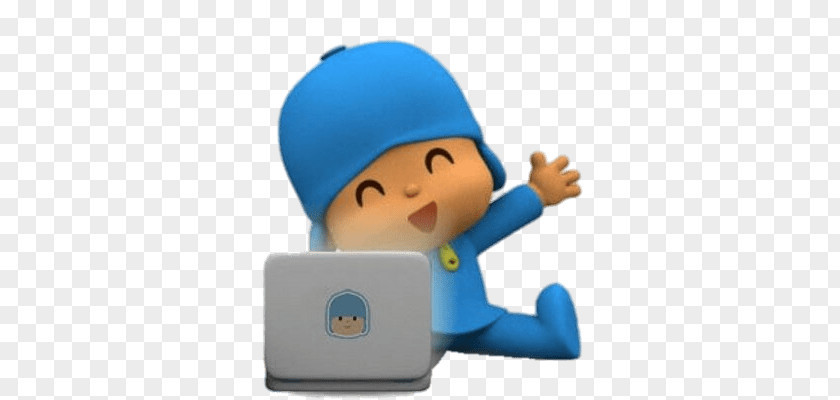 Pocoyo Working On Computer PNG on clipart PNG
