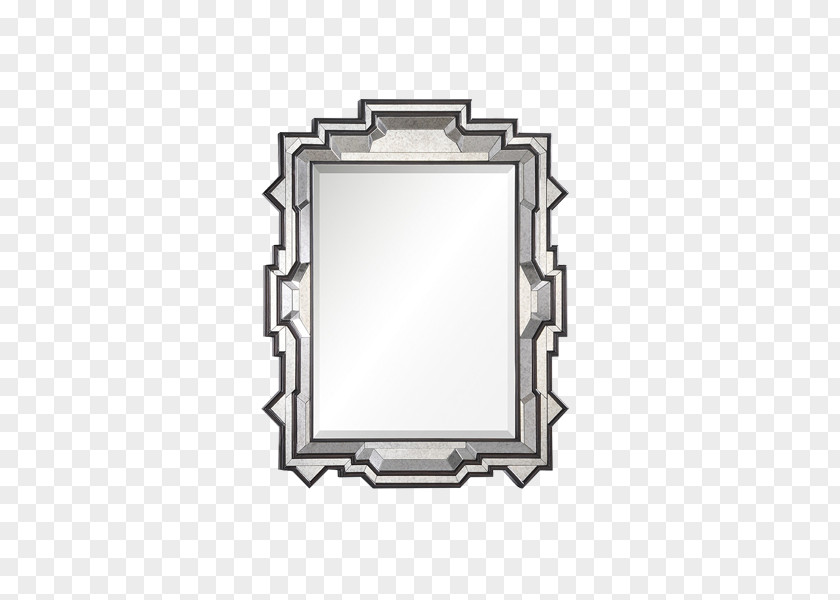 Silver Frame Mirror Image Reflection Angle PNG