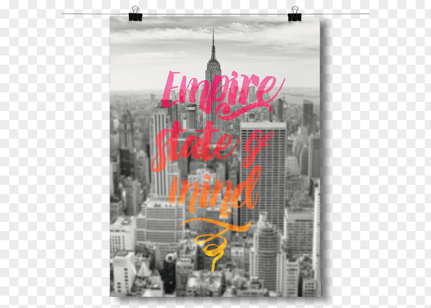 Empire State Norml Building Brooklyn Skyline Poster Photography PNG