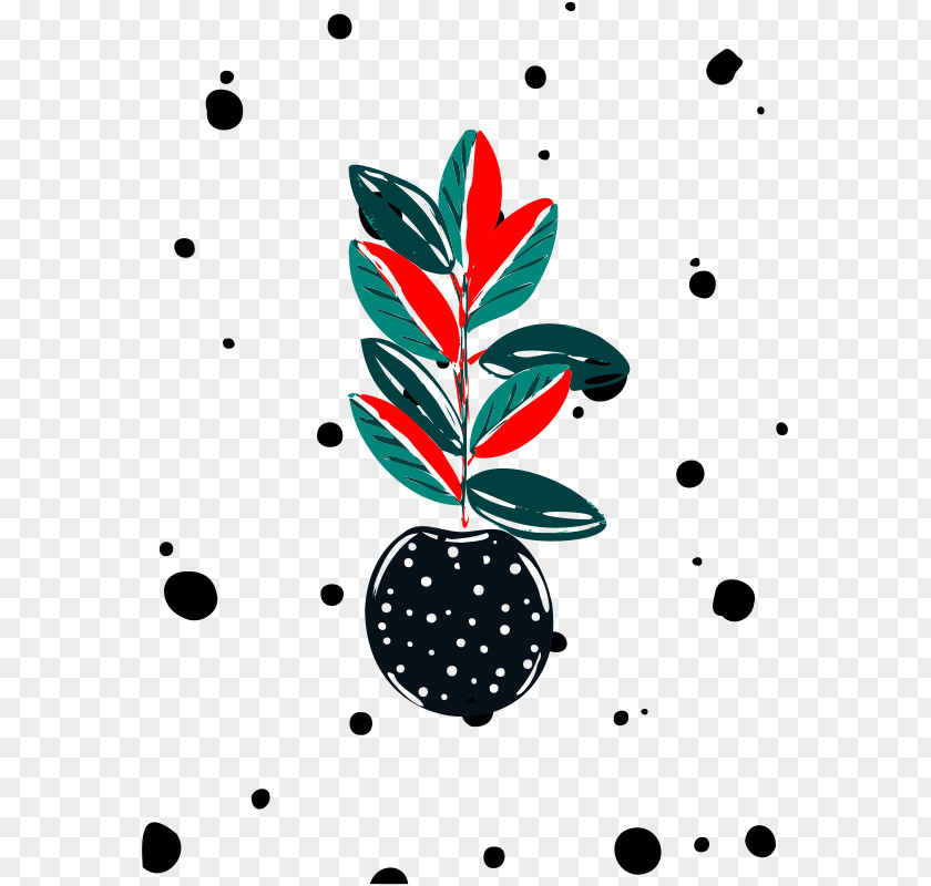 Black And White Leaf Fruit Pattern Meter PNG