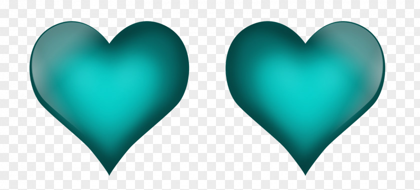 Heart Turquoise Green Color Blue PNG