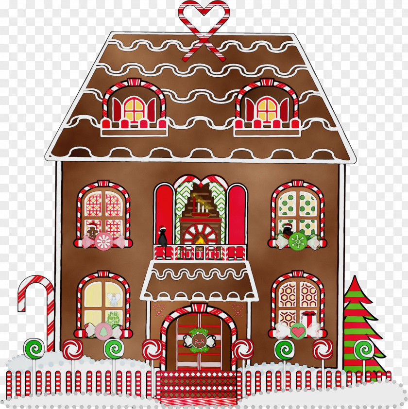 House Lebkuchen Christmas Decoration PNG