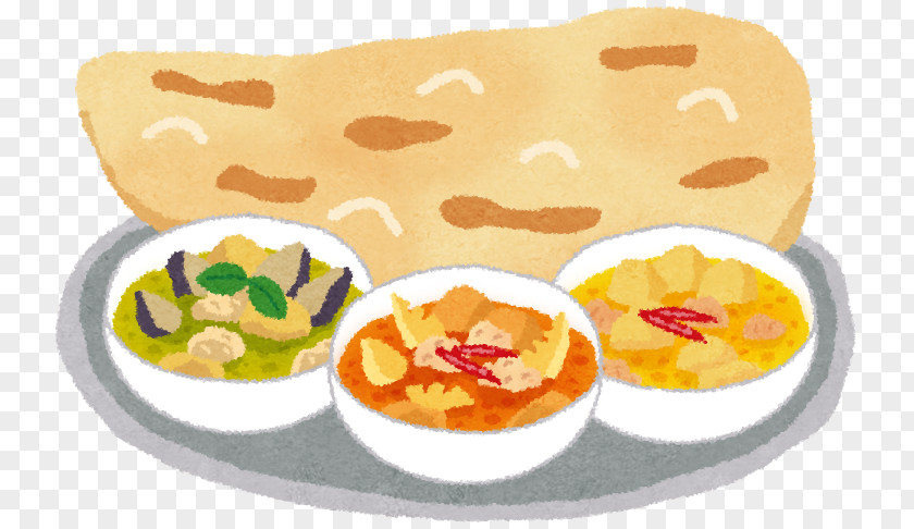 Indian Curry Cuisine Naan Japanese Yellow Red PNG