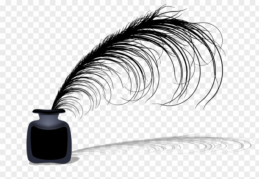 Ink Paper Quill Inkwell PNG