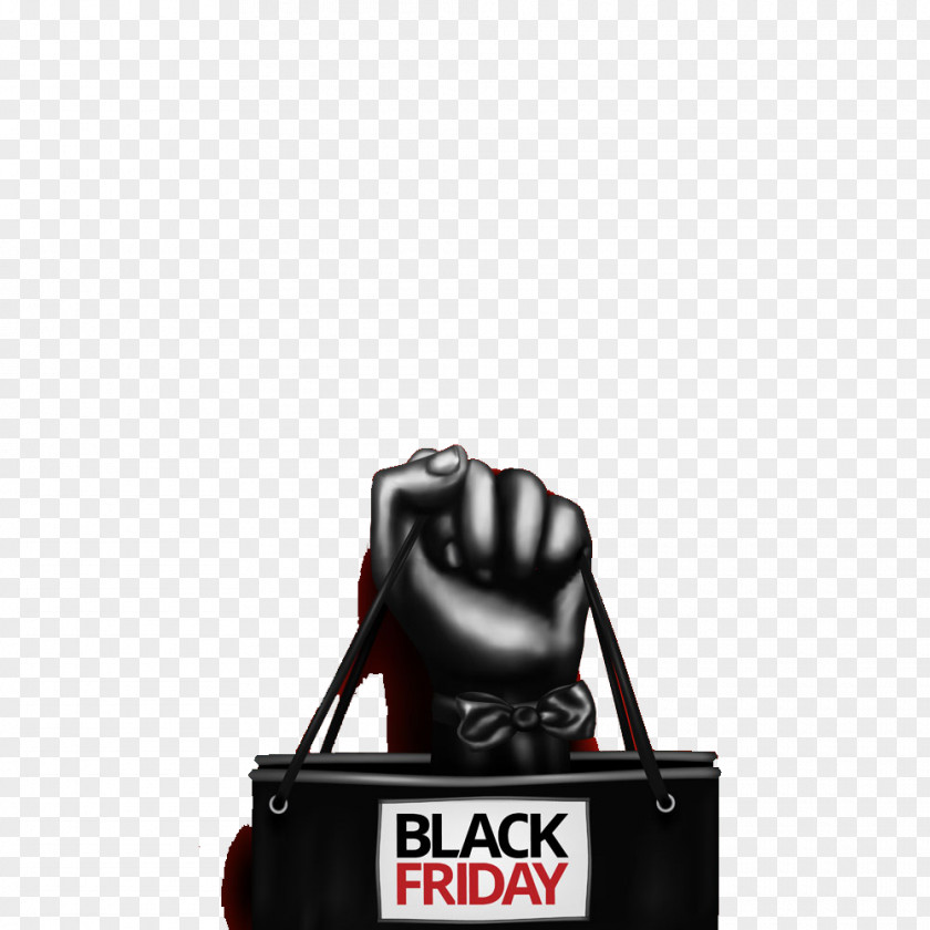 Picked Up The Shopping Bag Hand Poster Promotion Black Friday PNG