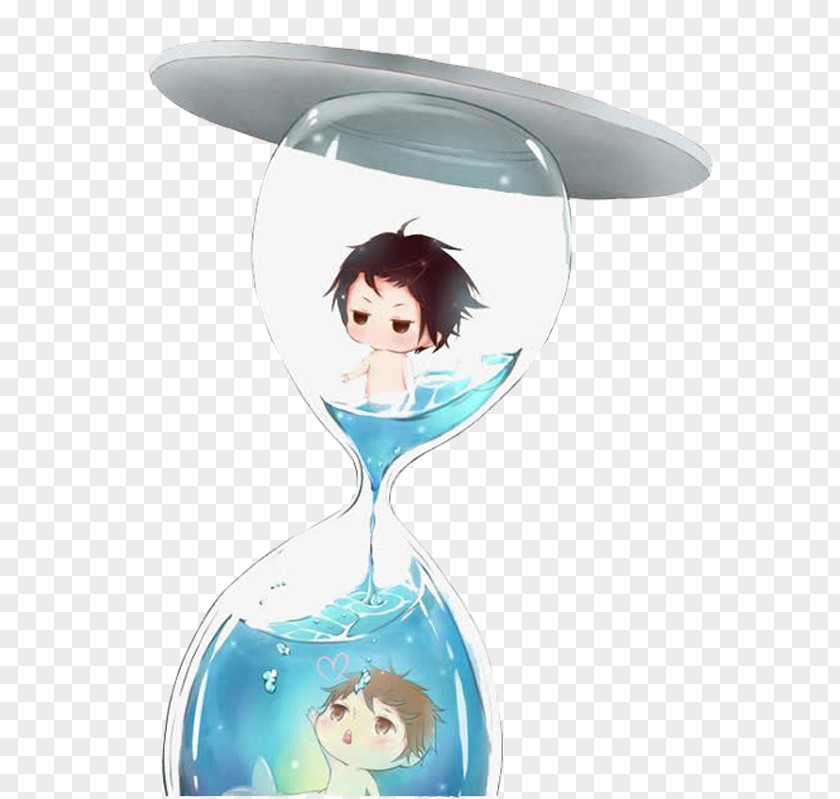 Cute Mermaid Hourglass Koi Q-version Cartoon Moe PNG