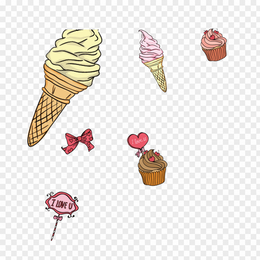 Ice Cream Cone Illustration PNG