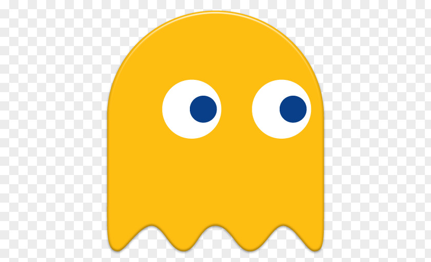 Pacman Yellow Ghost PNG Ghost, yellow Pac-Man ghost art clipart PNG