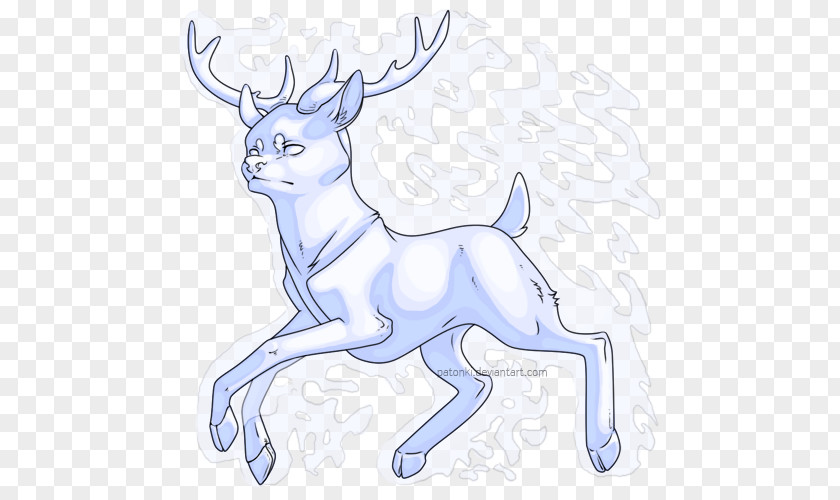 Reindeer Line Art Horse PNG