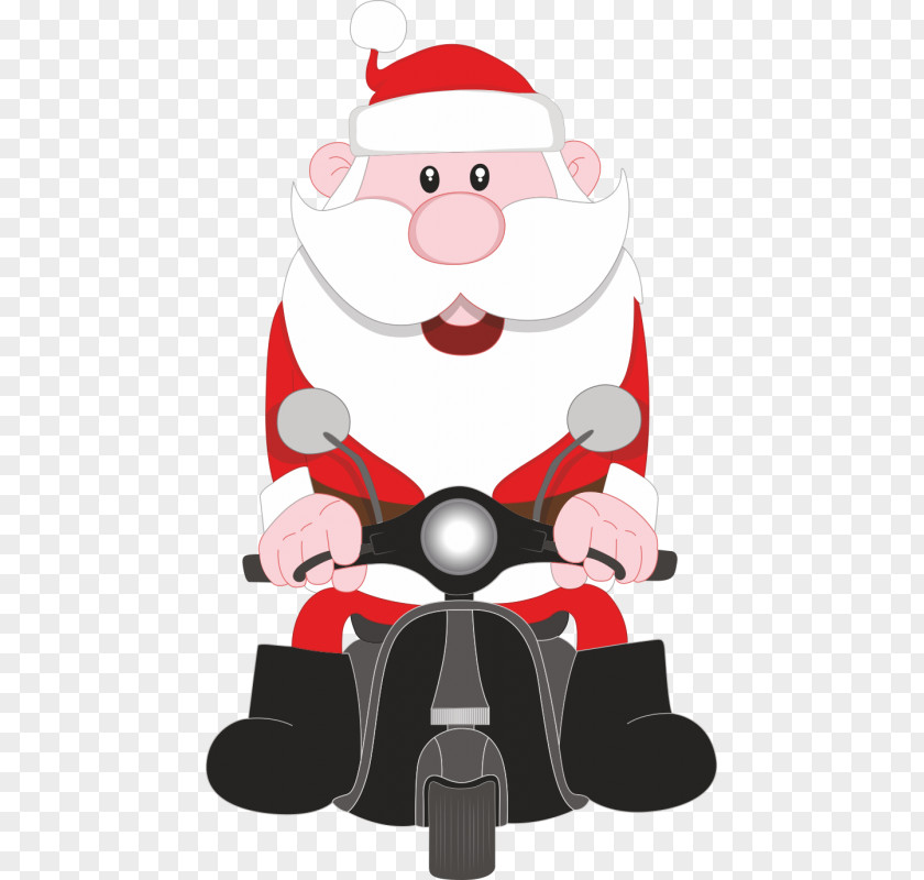 Santa Claus Motorcycle Clip Art PNG