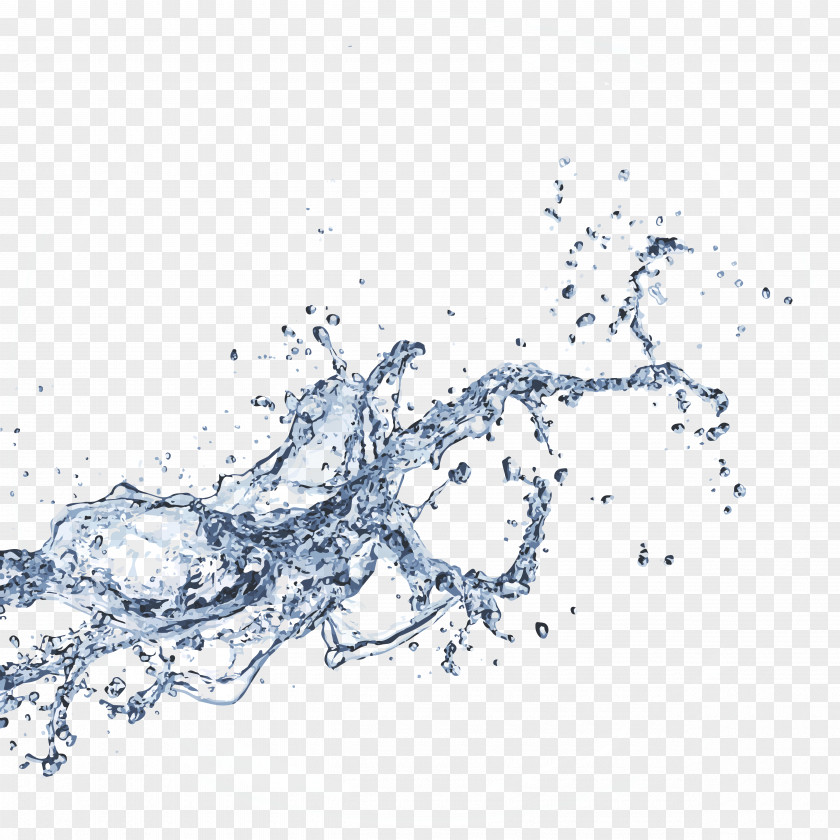 Dynamic Blue Drops Splash Drop PNG