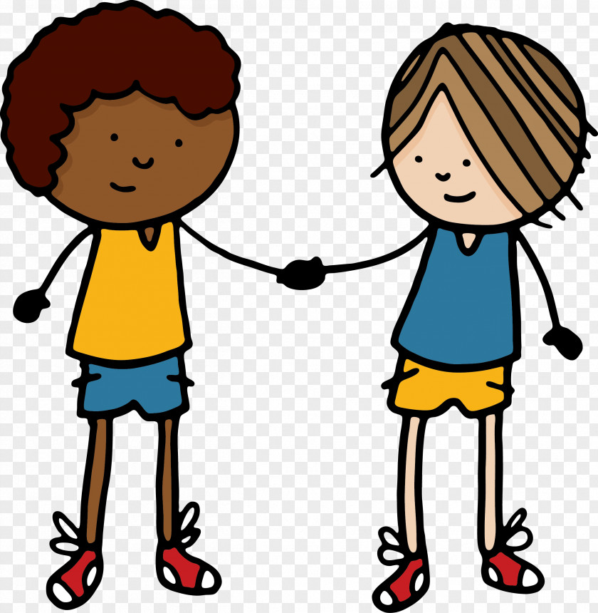 Friends Handshake Cartoon Clip Art PNG