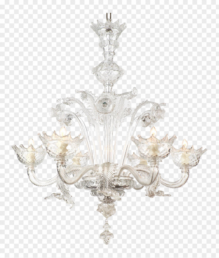 Light Murano Glass Pendant Chandelier PNG