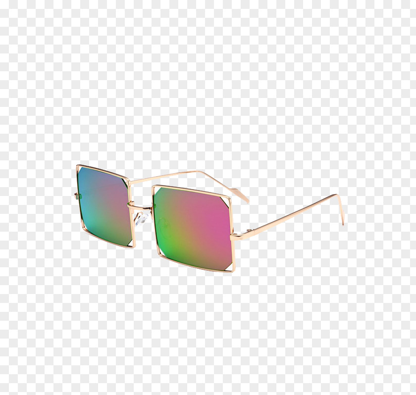 Sunglasses Mirrored Metal Rectangle PNG