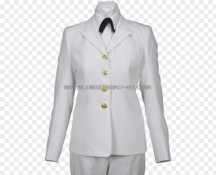 White Coat Blazer Dress United States Navy Uniform PNG