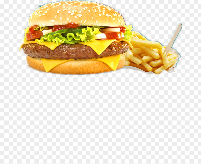 Beef Burger And Fries Hamburger Hot Dog Cheeseburger Veggie French PNG