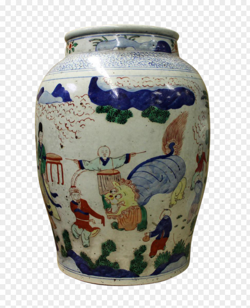 Chinese Porcelain Blue And White Pottery Vase Ceramics PNG