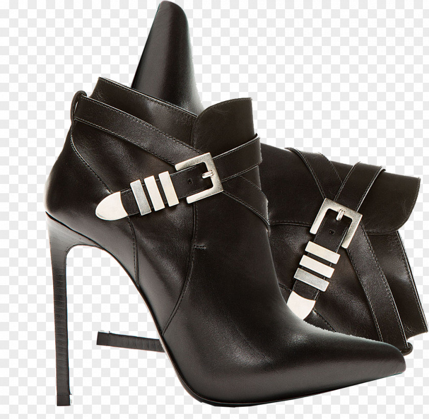 Leather Shoes Boot High-heeled Shoe Stiletto Heel PNG