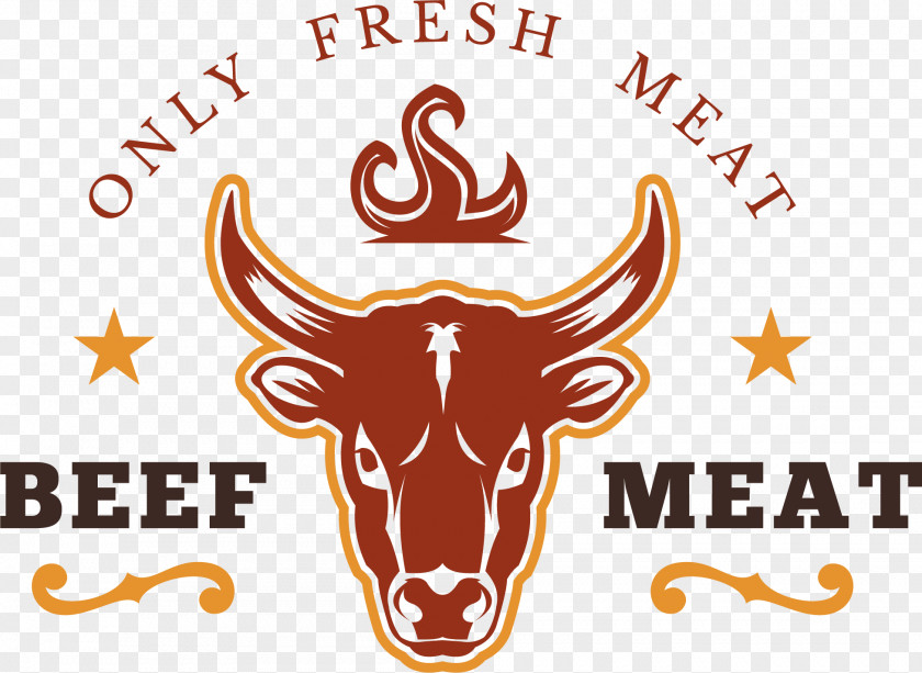 Ngau Tau Barbecue Label Cattle Logo Meat PNG