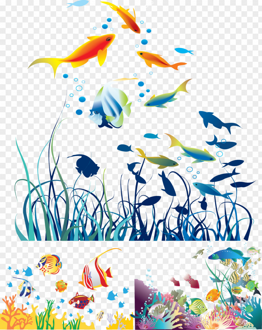 Vector Deep Sea Cartoon Clip Art PNG