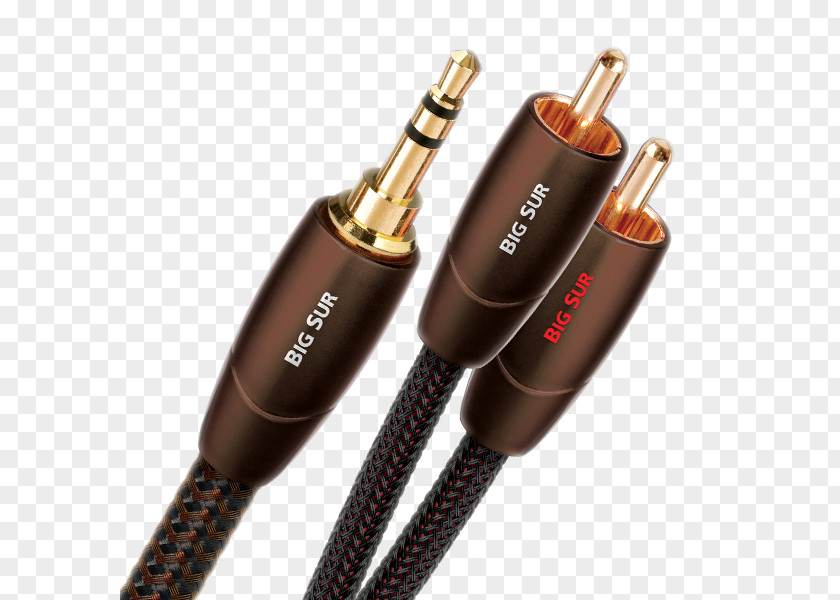 Copper Wire AudioQuest Big Sur RCA-to-RCA Interconnect Cable RCA Connector Evergreen Audio & Video Cables PNG