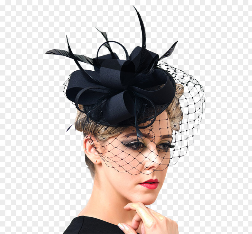 Hat Headpiece Cocktail Fascinator Veil PNG